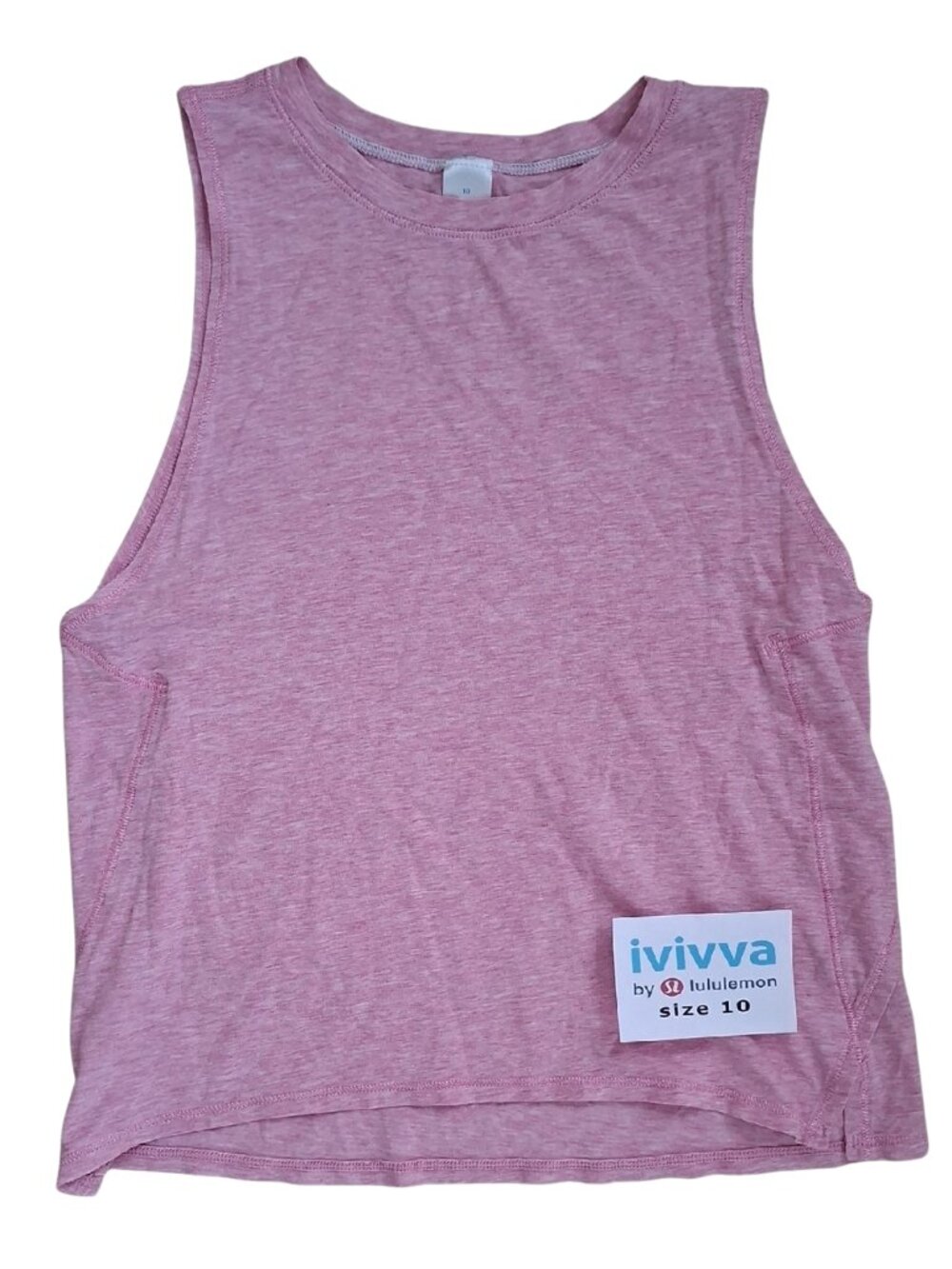 Ivivva by Lululemon🍋Luminous Muscle Pink Tank Cotton Lycra size 10